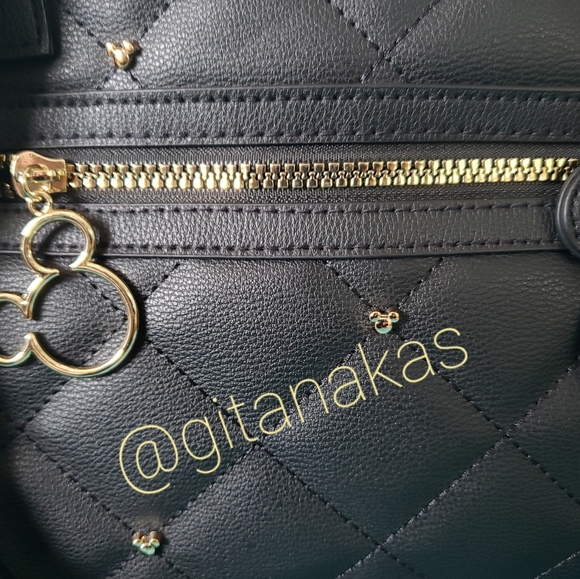 Disney Mickey Minnie Mouse Studded Weekender Bag - Picture 6 of 6